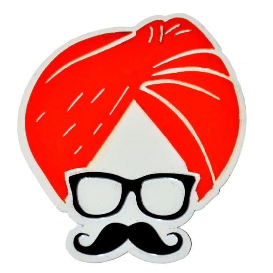 Sardaar Ji Plastic Sticker (Colored)