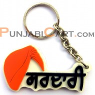 Sardaari and Turban Key Ring white