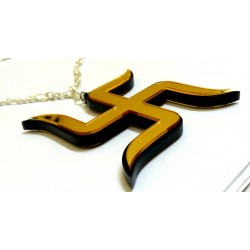 Swastika Car Hanging (Golden)