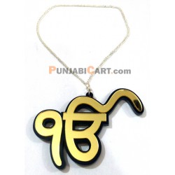 Ek Onkar Car Hanging (Golden)