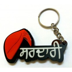 Sardaari and Turban Key Ring (Black)