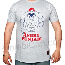 Angry Punjabi T-Shirt (Grey)