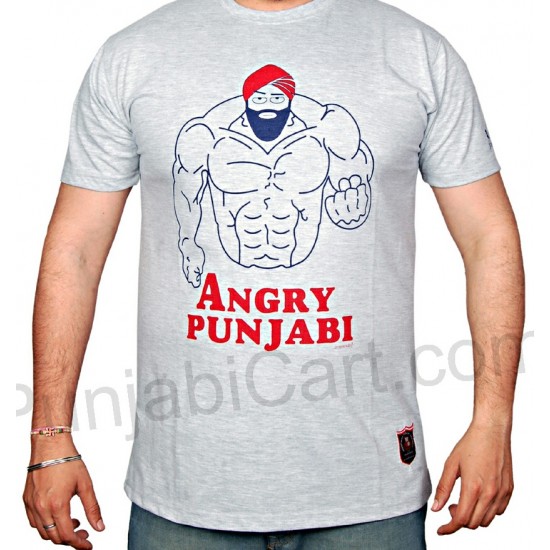 Angry Punjabi T-Shirt (Grey)