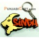 Sher SINGH Key Ring (Golden and Kesri)