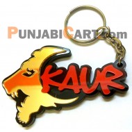 Sher KAUR Key Ring (Golden and Kesri)