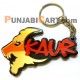 Sher KAUR Key Ring (Golden and Kesri)