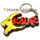 Sher KAUR Key Ring (Golden and Kesri)