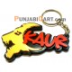 Sher KAUR Key Ring (Golden and Kesri)