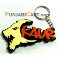 Sher KAUR Key Ring (Golden and Kesri)