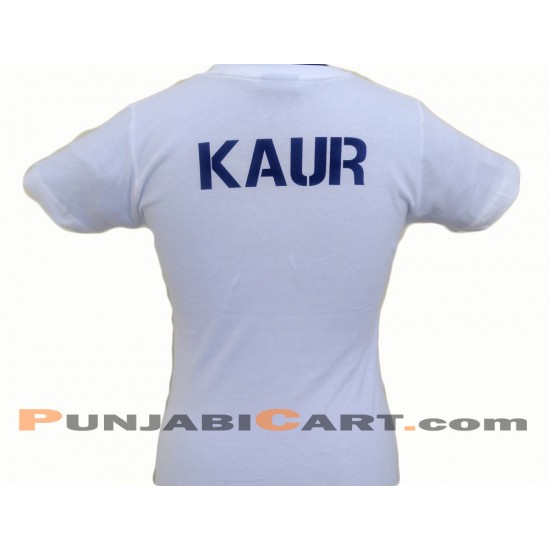 Last Name KAUR T-Shirt (White)