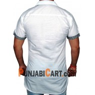 Men's Short Kurta (White)