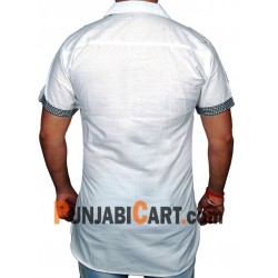 Men's Short Kurta (White)