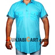 Men's Short Kurta (Ferozi)