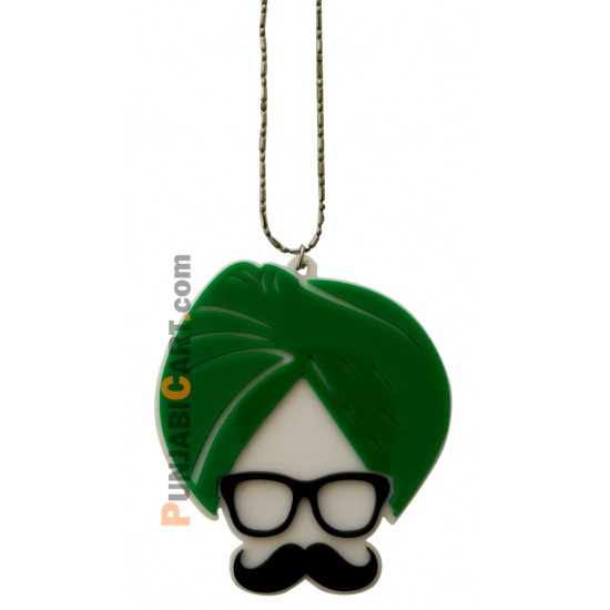 Sardaar Ji Muchh Car Hanging (Green)