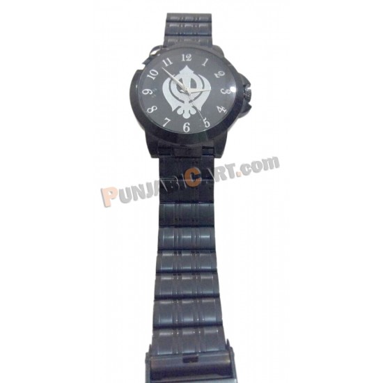 Khanda Wrist Watch (Black)