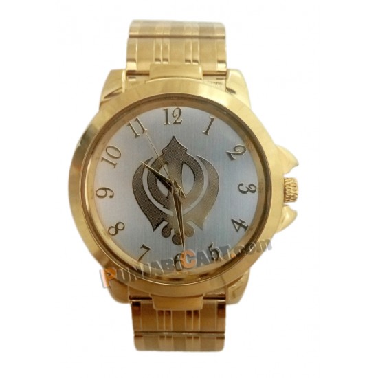 Khanda Wrist Watch (Golden)