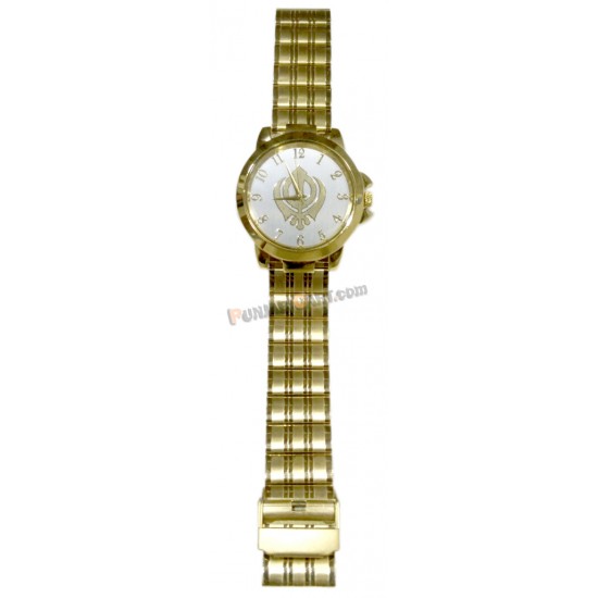 Khanda Wrist Watch (Golden)