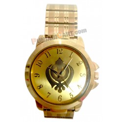 Khanda Wrist Watch (Golden)