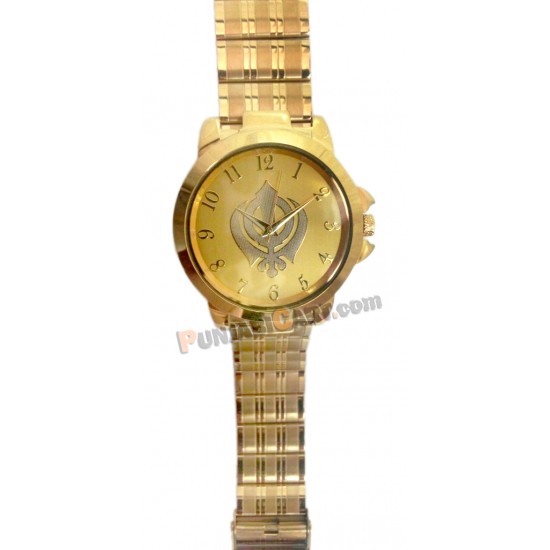 Khanda Wrist Watch (Golden)