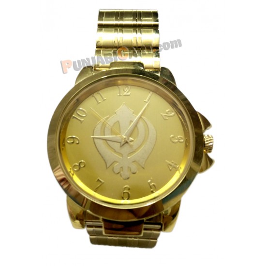 Khanda Wrist Watch (Golden)