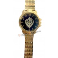 Khanda Wrist Watch (Golden)