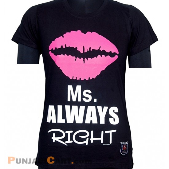 Ms. Always Right T-Shirt (Black)