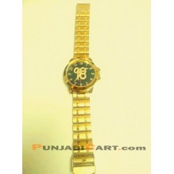 Ek Onkar Wrist Watch (Golden with Black Dial)