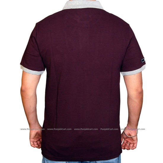 EK ONKAR Polo T-Shirt (Burgundy)