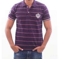 Khanda Stripes T-Shirt (Burgundy)