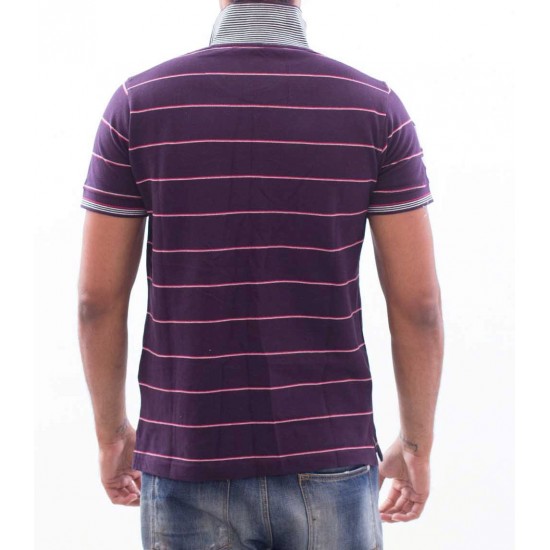 Khanda Stripes T-Shirt (Burgundy)