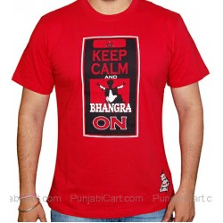 Keep Calm & Bhangra On ( Red )