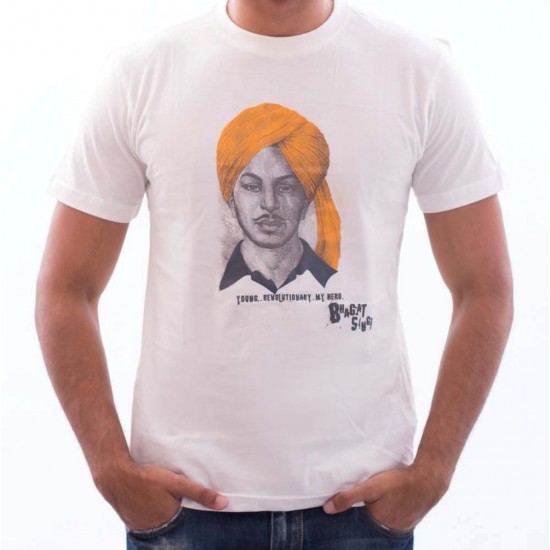 Bhagat Singh T-Shirt (White)