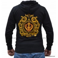 Khanda Zipper Sweatshirt (Black)