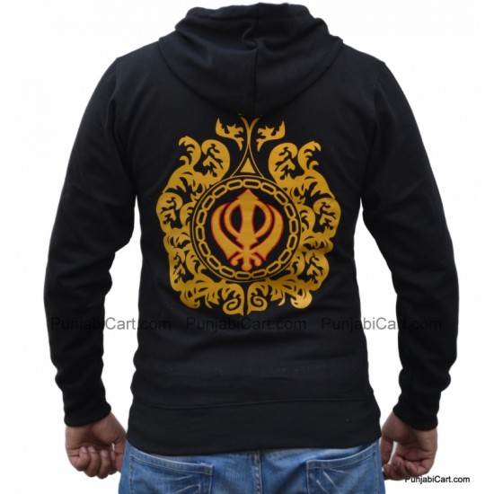 Khanda Zipper Sweatshirt (Black)