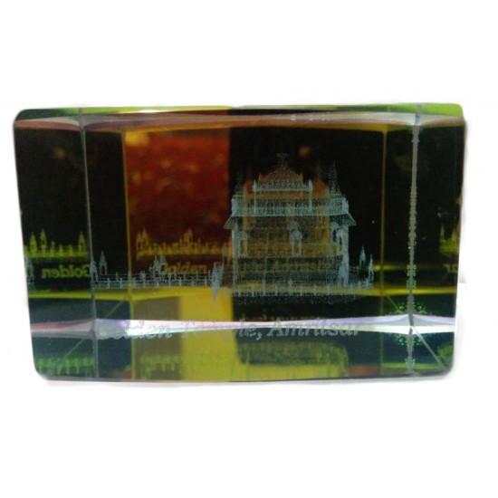 Golden Temple Model (Glass Laser Engraving)