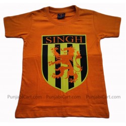 Singh Kids T-Shirt (Orange)