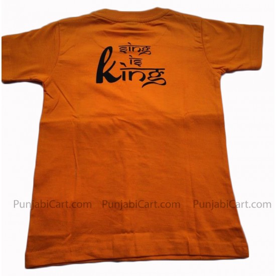 Singh Kids T-Shirt (Orange)