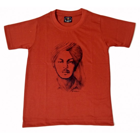 Bhagat Singh Kids T-Shirt (Red)