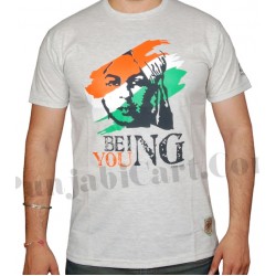 Bhagat Singh Being Young T-Shirt (Grey)