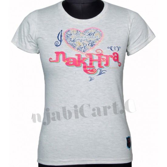 I Love Nakhra T-Shirt (Grey)